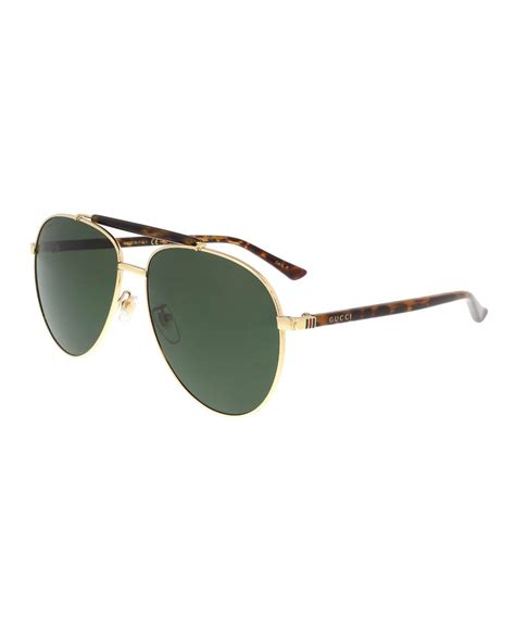 gucci aviator sunglasses gg0014s|gucci sunglasses aviator gold men.